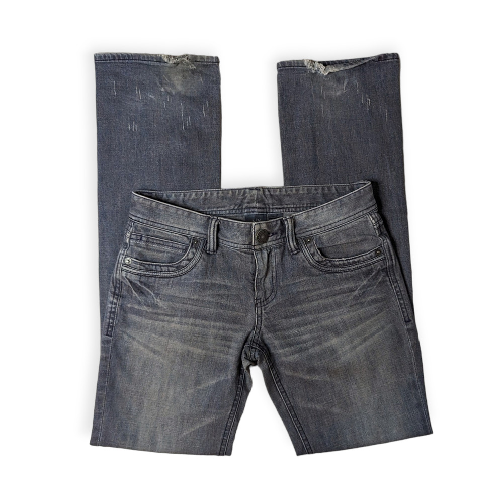 Armani Exchange Women's Gray‎ Wash Low Rise Straight Leg Casual Denim Jeans Sz 4